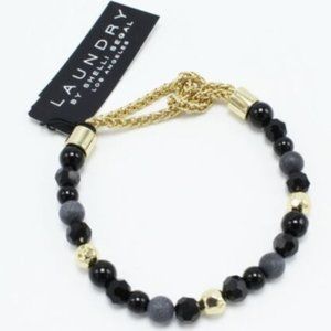 Laundry By Shelli Segal Knotted Stretch Bracelet black gold